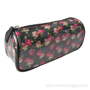 PVC Cosmetic Bags, Floral Printing, OEM Orders are Welcome, Suitable for Promotional Purposes